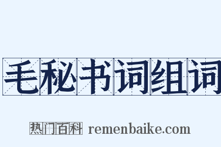 毛秘书词组词是什么意思的图片